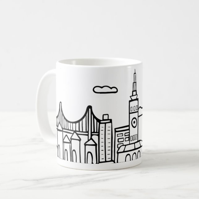 San Francisco Skyline Coffee Mug (Front Left)