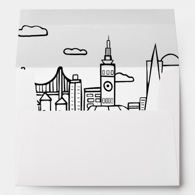 San Francisco Skyline Envelope (Back (Bottom))