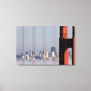 San Francisco Skyline from Golden Gate Bridge. Canvas Print