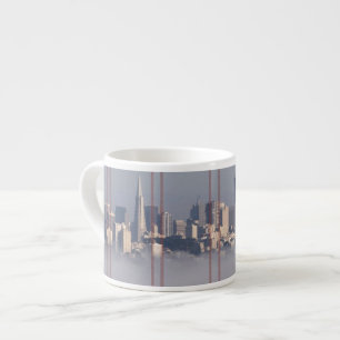San Francisco Skyline from Golden Gate Bridge. Espresso Cup