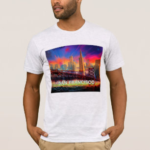 San Francisco Skyline Graffiti Art  T-Shirt