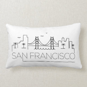 San Francisco Skyline Lumbar Pillow