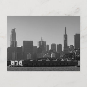 San Francisco Skyline Monochrome - Cityscape Photo Postcard