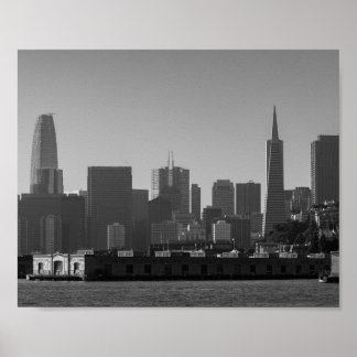 San Francisco Skyline Monochrome - Cityscape Photo Poster