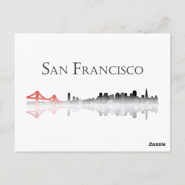 San Francisco Skyline Postcard (Back)