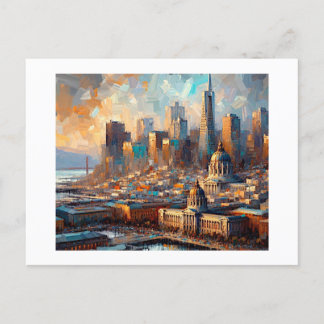 San Francisco Skyline,  Postcard