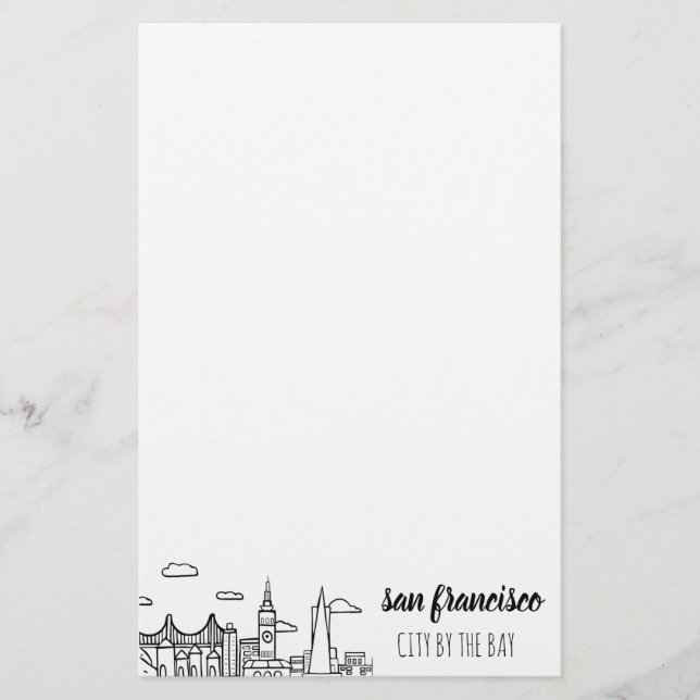 San Francisco Skyline Stationery (Front)