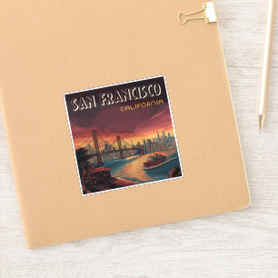 San Francisco Skyline with Golden Gate Bridge 