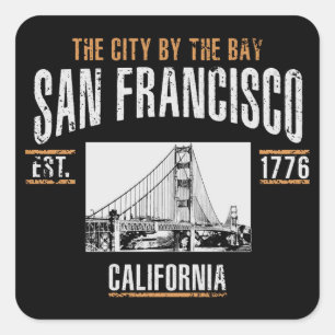 San Francisco Square Sticker