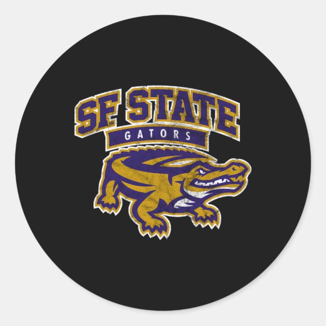 San Francisco State Sfsu Gators Large Classic Round Sticker (Front)