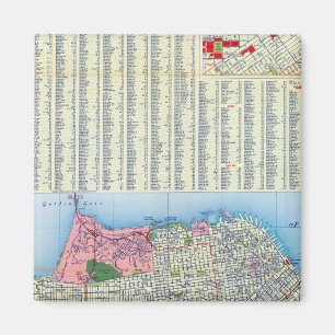 San Francisco Street Map Magnet