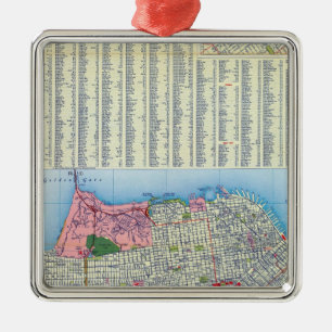 San Francisco Street Map Metal Ornament