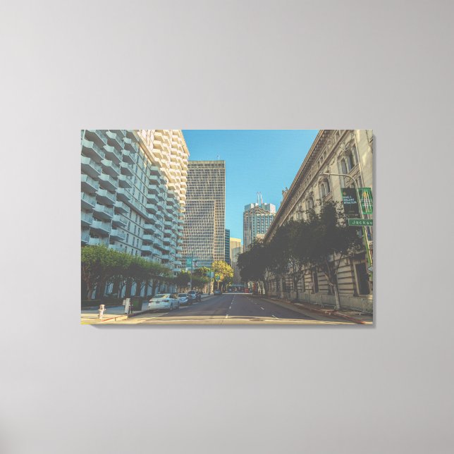 San Francisco Street View at Jackson Canvas Print (Front)