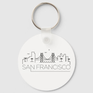 San Francisco Stylized Skyline Keychain