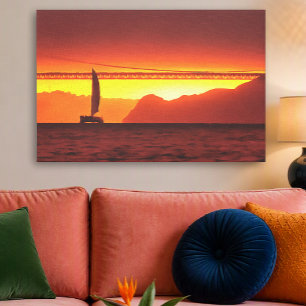 San Francisco Sunset 1124 Canvas Art Print