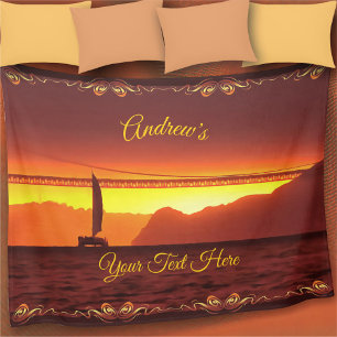 San Francisco Sunset 1124 Fleece Blanket