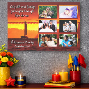 San Francisco Sunset Family Photo Collage 1124 Art Canvas Print