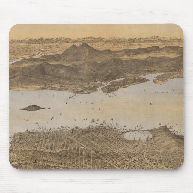 San Francisco, surrounding country Mouse Pad (Front)