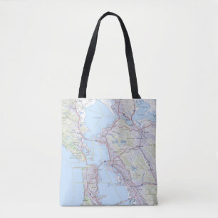 San Francisco & the Bay Area Map Tote Bag