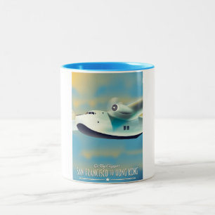 San Francisco to Hong Kong by clipper Two-Tone Coffee Mug