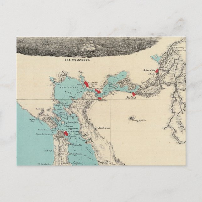 San Francisco to Sacramento Postcard (Front)