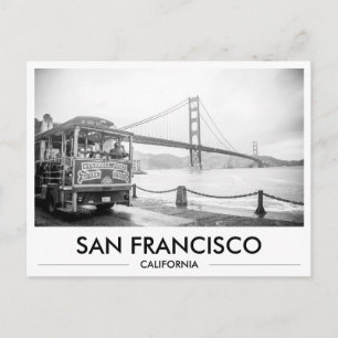 San Francisco Trolley at Golden Gate Bridge Postcard