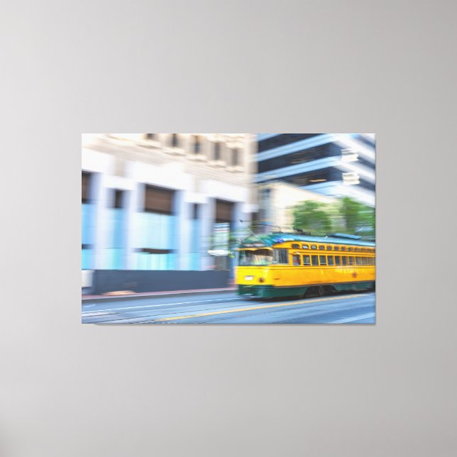 San Francisco Trolley Bus Canvas Print (Front)