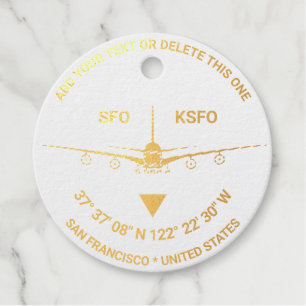 San Francisco, United States, Customizable Travel Favour Tags