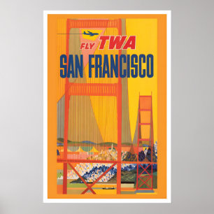 San Francisco USA America United States Vintage Poster