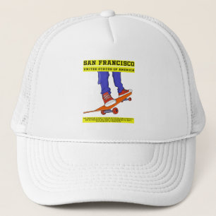 San Francisco, USA Skate Trucker Hat