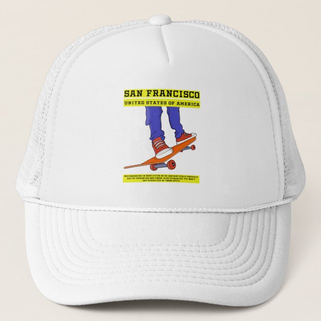 San Francisco, USA Skate Trucker Hat (Front)