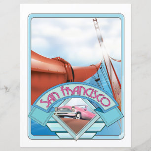 San Francisco, USA, travel poster
