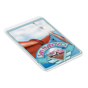 San Francisco, USA, travel poster Magnet