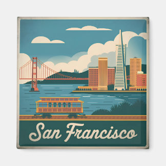 San Francisco USA vintage Magnet