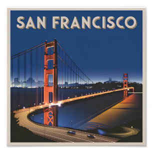 San Francisco USA vintage Photo Print