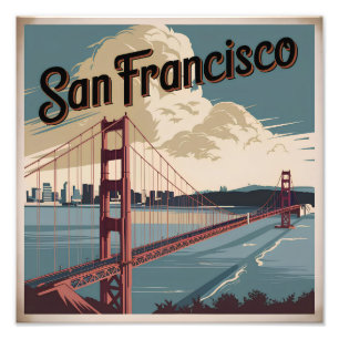 San Francisco USA vintage Photo Print