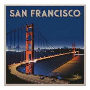 San Francisco USA vintage Poster