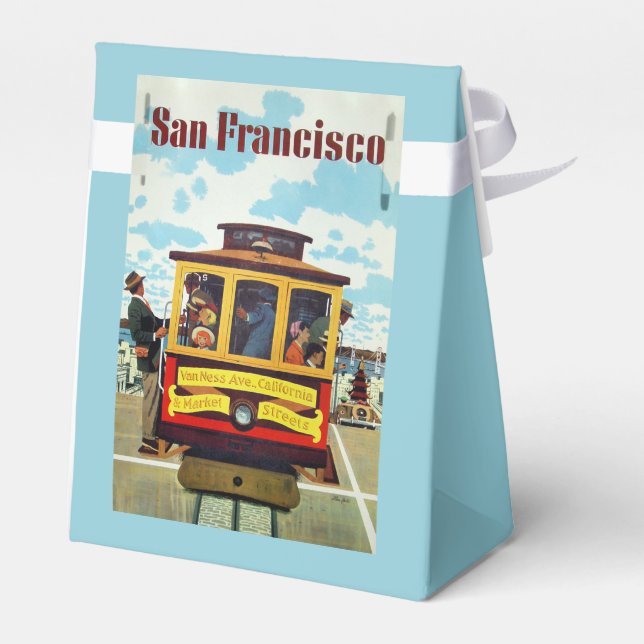 San Francisco USA Vintage Travel favour box (Back Side)