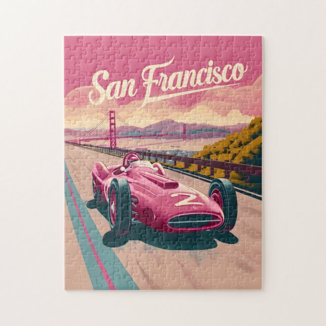 San Francisco vintage racing car Jigsaw Puzzle (Vertical)