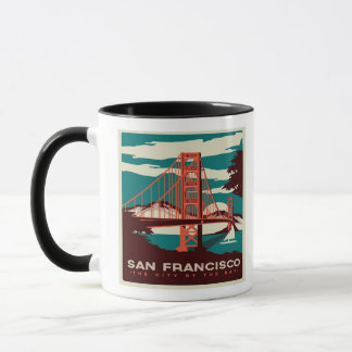San Francisco Vintage Style Golden Gate Bridge Mug