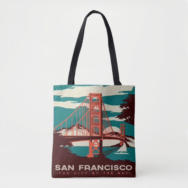 San Francisco Vintage Style Tote bag (Front)