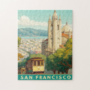San Francisco Vintage Travel Poster Jigsaw Puzzle