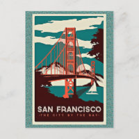 San Francisco vintage travel poster