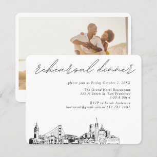 San Francisco Wedding Elegant Rehearsal Dinner Enclosure Card