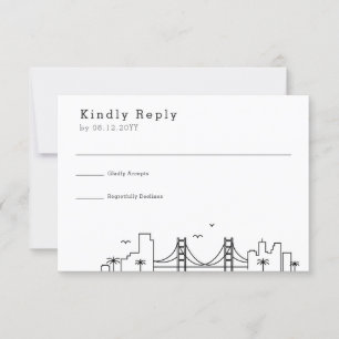 San Francisco Wedding   Skyline RSVP Card