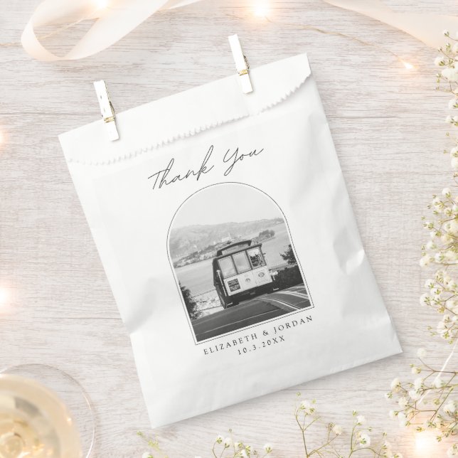 San Francisco Wedding Trolley Photo Thank You Favour Bag (Clipped)