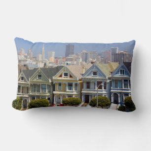 San Francisco's Famous Painted Ladies Lumbar Pillow