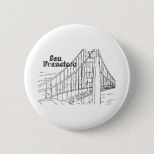 San Francisco's Golden Gate Bridge 2 Inch Round Button