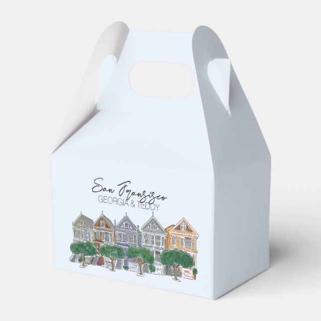 San Fransisco, California Wedding welcome bag  Favor Box (Front Side)