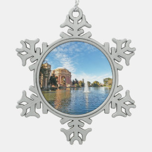 San Fransisco Palace of Fine Arts Snowflake Pewter Christmas Ornament